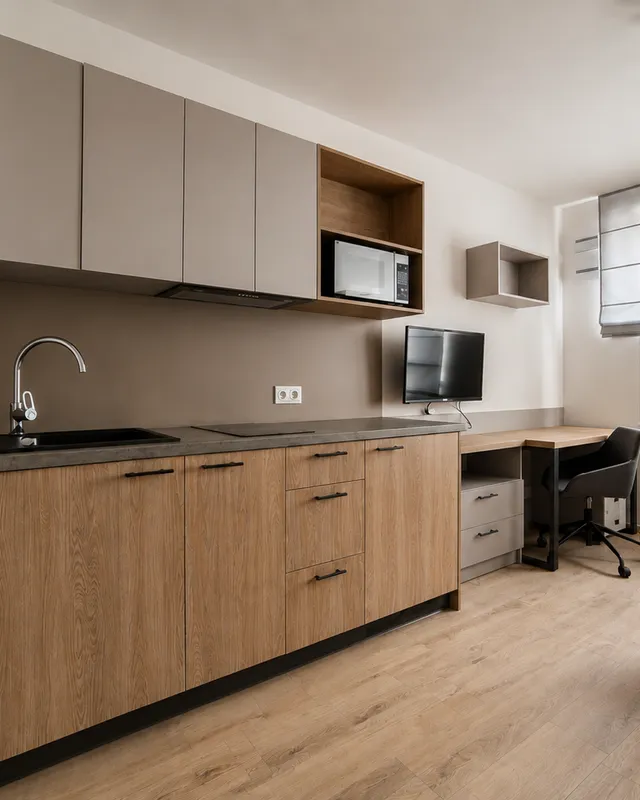 wnętrze mikroapartamentu Starter
